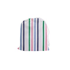 Stripes Pattern Abstract Retro Vintage Drawstring Pouch (small)