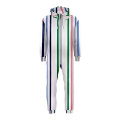 Stripes Pattern Abstract Retro Vintage Hooded Jumpsuit (kids)