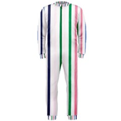 Stripes Pattern Abstract Retro Vintage Onepiece Jumpsuit (men)