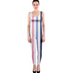 Stripes Pattern Abstract Retro Vintage One Piece Catsuit