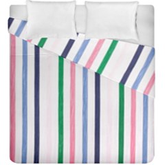 Stripes Pattern Abstract Retro Vintage Duvet Cover Double Side (king Size)