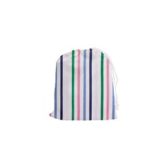 Stripes Pattern Abstract Retro Vintage Drawstring Pouch (xs)