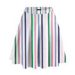 Stripes Pattern Abstract Retro Vintage High Waist Skirt