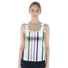 Stripes Pattern Abstract Retro Vintage Racer Back Sports Top