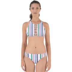 Stripes Pattern Abstract Retro Vintage Perfectly Cut Out Bikini Set