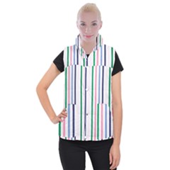 Stripes Pattern Abstract Retro Vintage Women s Button Up Vest