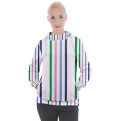 Stripes Pattern Abstract Retro Vintage Women s Hooded Pullover by Maspions