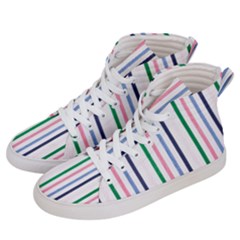 Stripes Pattern Abstract Retro Vintage Women s Hi-top Skate Sneakers by Maspions