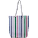 Stripes Pattern Abstract Retro Vintage Full Print Rope Handle Tote (Small) View1