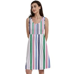 Stripes Pattern Abstract Retro Vintage Classic Skater Dress by Maspions