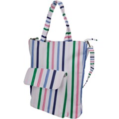 Stripes Pattern Abstract Retro Vintage Shoulder Tote Bag