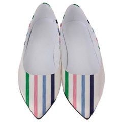 Stripes Pattern Abstract Retro Vintage Women s Low Heels