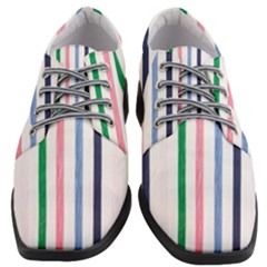 Stripes Pattern Abstract Retro Vintage Women Heeled Oxford Shoes