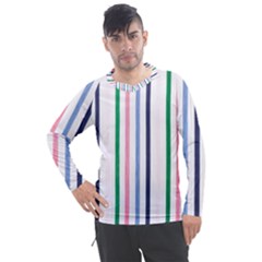 Stripes Pattern Abstract Retro Vintage Men s Pique Long Sleeve T-shirt