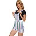 Stripes Pattern Abstract Retro Vintage Short Overalls View2