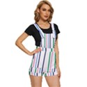 Stripes Pattern Abstract Retro Vintage Short Overalls View3