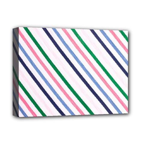 Retro Vintage Stripe Pattern Abstract Deluxe Canvas 16  X 12  (stretched) 