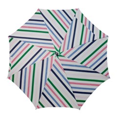 Retro Vintage Stripe Pattern Abstract Golf Umbrellas