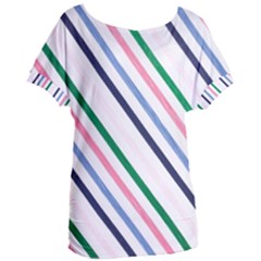 Retro Vintage Stripe Pattern Abstract Women s Oversized T-shirt