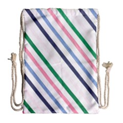 Retro Vintage Stripe Pattern Abstract Drawstring Bag (large)