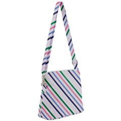 Retro Vintage Stripe Pattern Abstract Zipper Messenger Bag