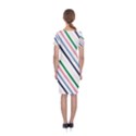 Retro Vintage Stripe Pattern Abstract Classic Short Sleeve Midi Dress View2