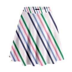 Retro Vintage Stripe Pattern Abstract High Waist Skirt