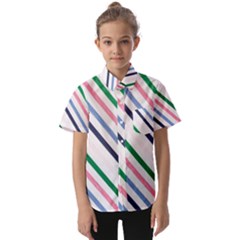 Retro Vintage Stripe Pattern Abstract Kids  Short Sleeve Shirt