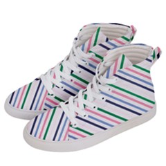 Retro Vintage Stripe Pattern Abstract Men s Hi-top Skate Sneakers by Maspions