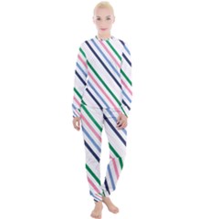 Retro Vintage Stripe Pattern Abstract Women s Lounge Set