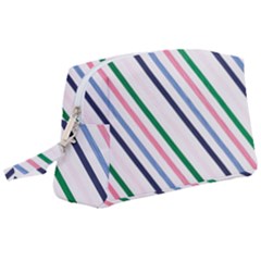 Retro Vintage Stripe Pattern Abstract Wristlet Pouch Bag (large)