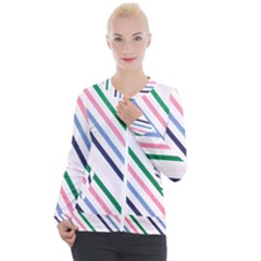 Retro Vintage Stripe Pattern Abstract Casual Zip Up Jacket