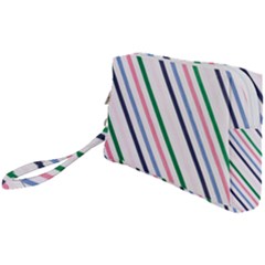 Retro Vintage Stripe Pattern Abstract Wristlet Pouch Bag (small)