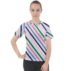 Retro Vintage Stripe Pattern Abstract Women s Sport Raglan T-shirt