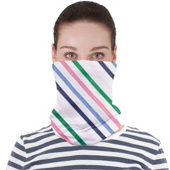 Retro Vintage Stripe Pattern Abstract Face Seamless Bandana (adult) by Maspions