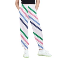 Retro Vintage Stripe Pattern Abstract Kids  Joggers