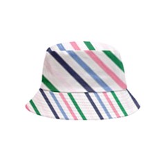 Retro Vintage Stripe Pattern Abstract Inside Out Bucket Hat (kids)