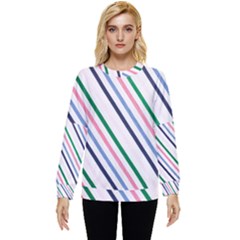 Retro Vintage Stripe Pattern Abstract Hidden Pocket Sweatshirt by Maspions