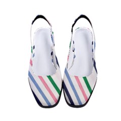 Retro Vintage Stripe Pattern Abstract Women s Classic Slingback Heels by Maspions