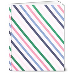 Retro Vintage Stripe Pattern Abstract 8  X 10  Softcover Notebook by Maspions