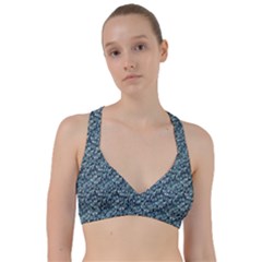 Blue Paisley Sweetheart Sports Bra by DinkovaArt