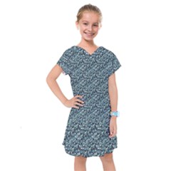 Blue Paisley Kids  Drop Waist Dress by DinkovaArt