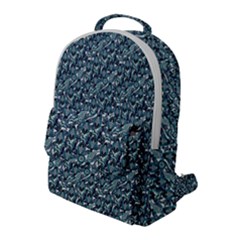 Blue Paisley Flap Pocket Backpack (large) by DinkovaArt