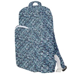 Blue Paisley Double Compartment Backpack by DinkovaArt