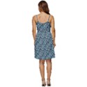 Blue Paisley V-Neck Pocket Summer Dress  View4