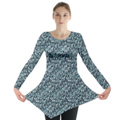 Paisley 1 Long Sleeve Tunic  by DinkovaArt