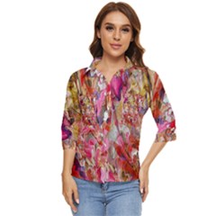 Abstract wings Women s Quarter Sleeve Pocket Shirt