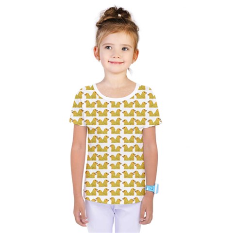 Little Bird Motif Pattern Wb Kids  One Piece T-shirt by dflcprintsclothing