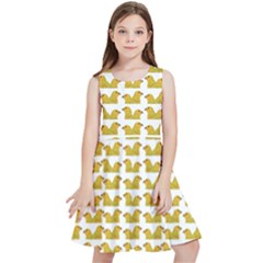 Little Bird Motif Pattern Wb Kids  Skater Dress by dflcprintsclothing