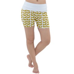 Little Bird Motif Pattern Wb Lightweight Velour Yoga Shorts by dflcprintsclothing